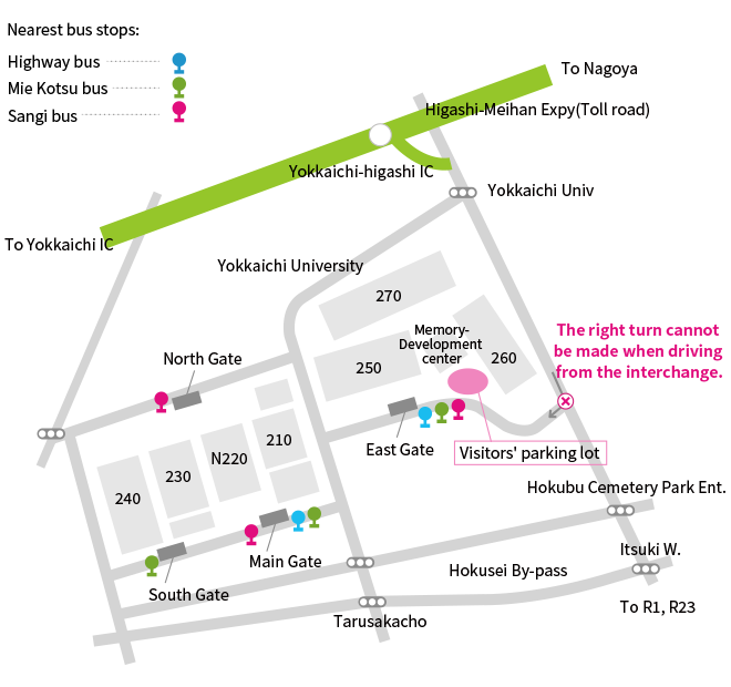 Map of Yokkaichi Plant