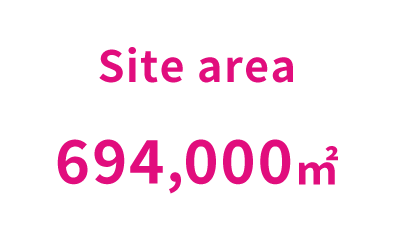 Site area: 694,000㎡