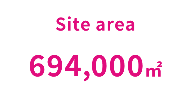 Site area: 694,000㎡