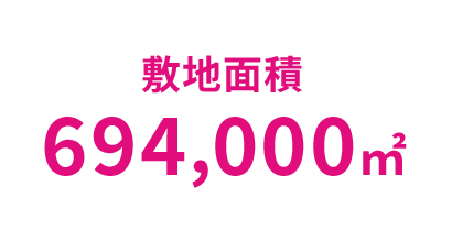 敷地面積694,000㎡