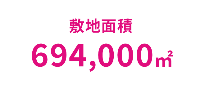 敷地面積694,000㎡