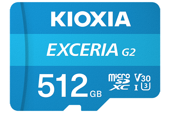 「EXCERIA G2 microSDメモリカードシリーズ」512GB製品