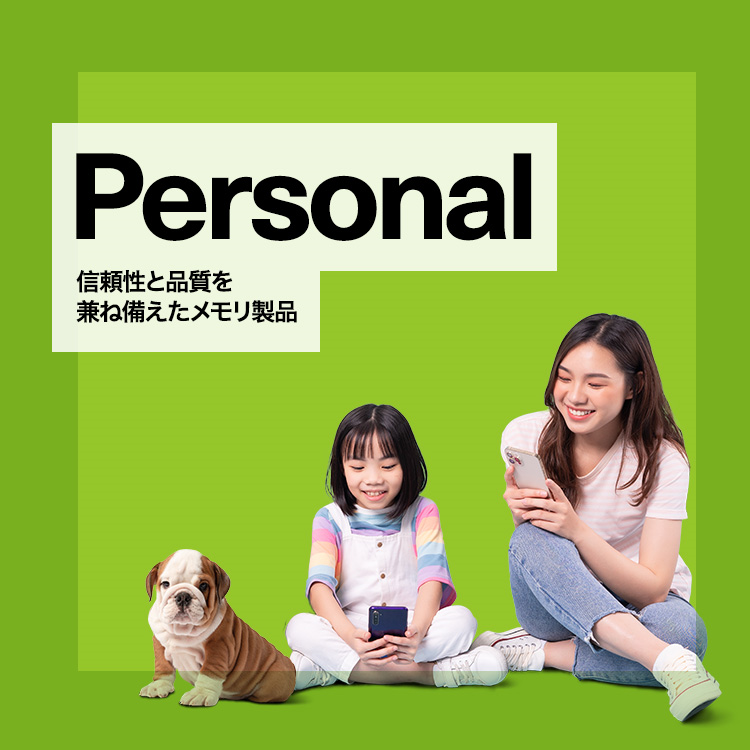 Personal: 信頼性と品質を兼ね備えたメモリ製品