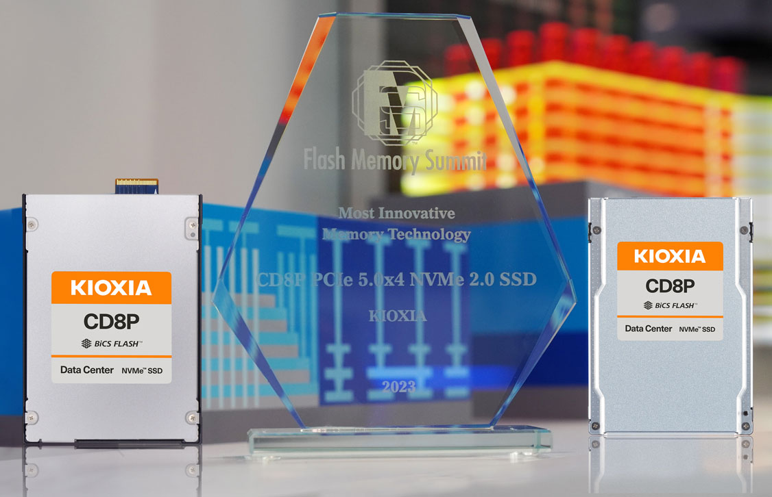 「Flash Memory Summit 2023」でPCIe® 5.0対応NVMe™データセンターSSD「KIOXIA CD8Pシリーズ」が「Best of Show Award」を受賞