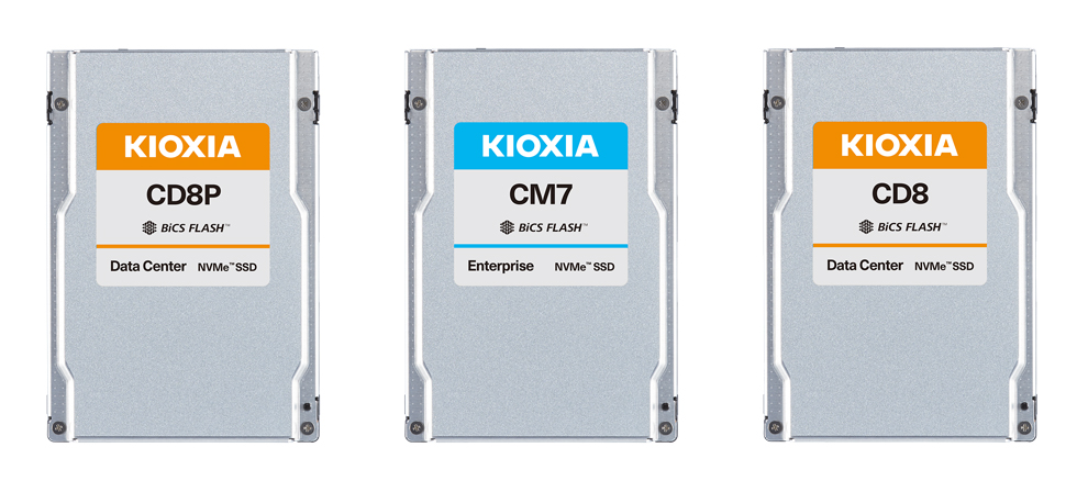データセンター SSD「KIOXIA CD8Pシリーズ」、エンタープライズSSD「KIOXIA CM7シリーズ」、データセンター SSD「KIOXIA CD8シリーズ」