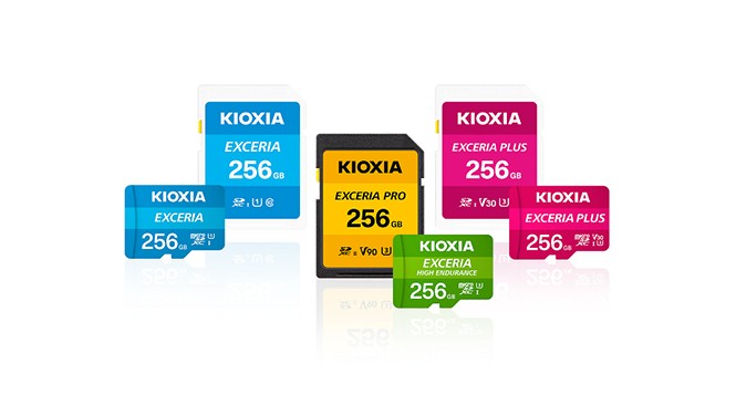 「キオクシア（KIOXIA）」ブランドのmicroSD / SDメモリカード製品