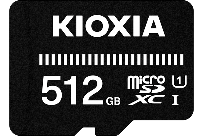 microSDメモリカード・ベーシックモデルの大容量512GB製品